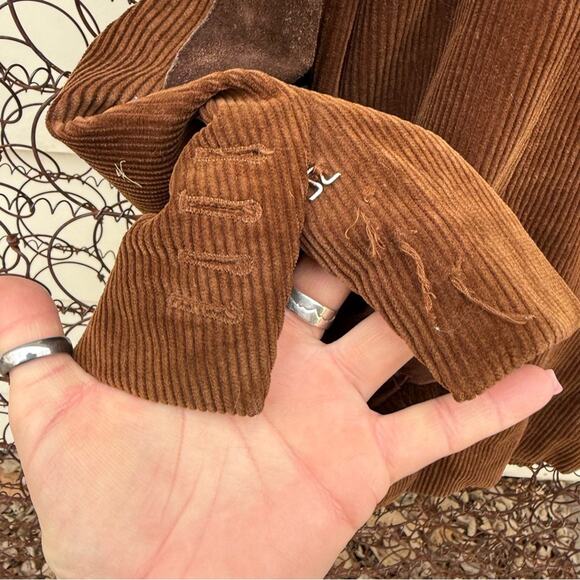 J CREW Brown Corduroy Flannel Lined Elbow Patch Chore Blazer Coat Jacket XL - Picture 8 of 14